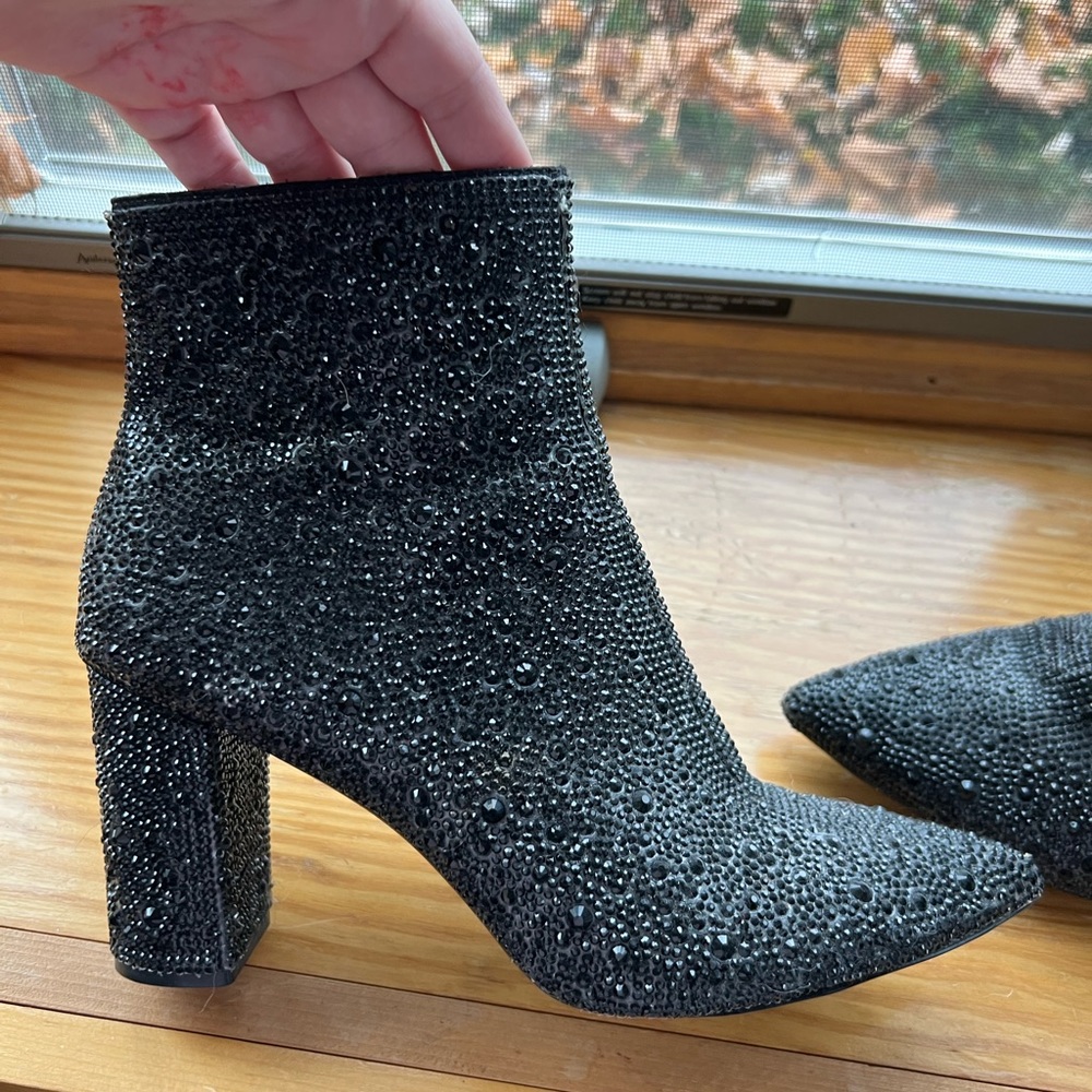 Betsey Johnson rhinestone booties